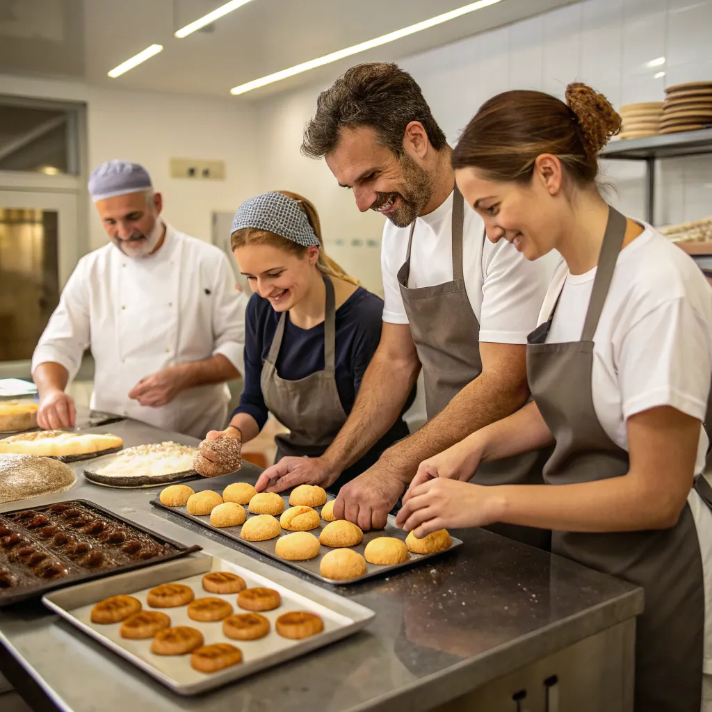 Team of bakers and instructors